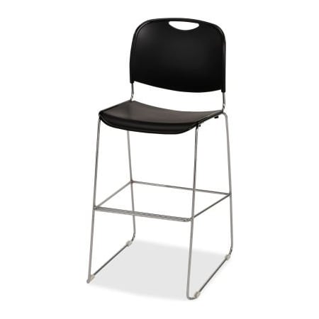 Lorell Lorell Bistro Stack Chair - Black LLR42947